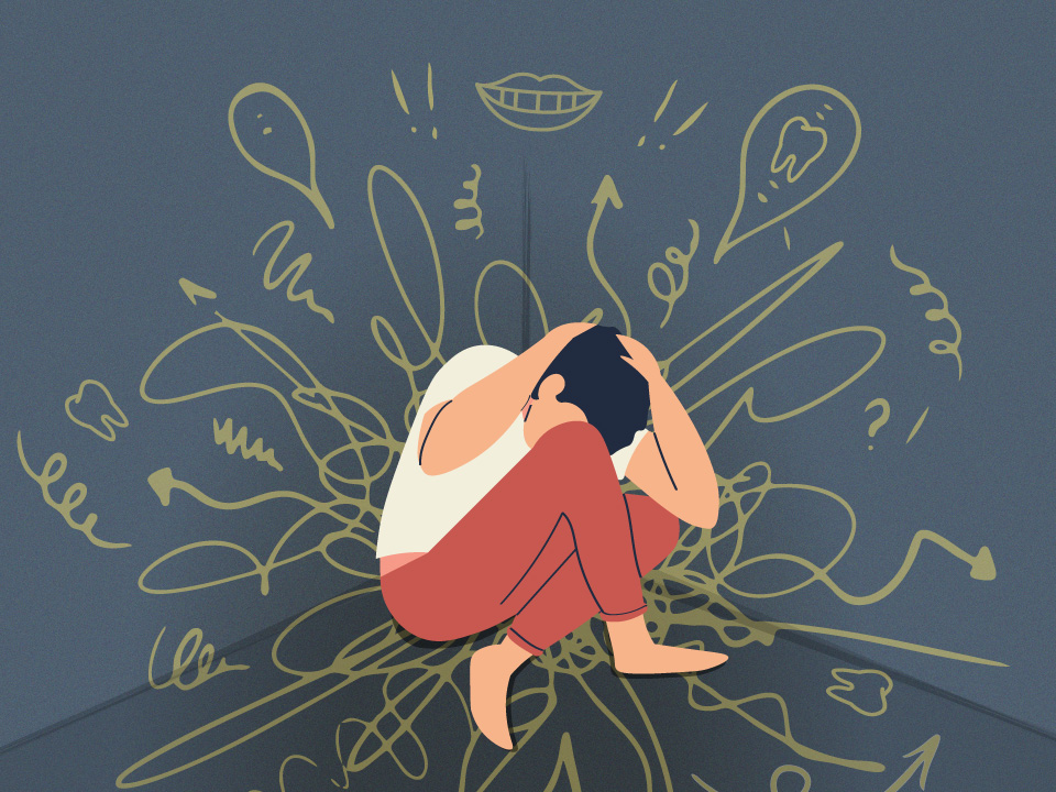 Man in fetal position